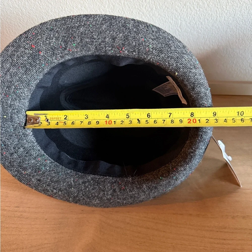 NWT Goodfellow & Co Fedora Hat, Tweed Grey & Black, M/L